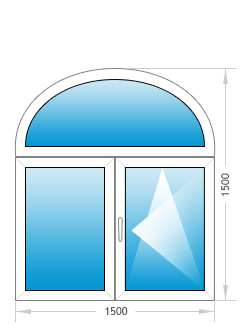 двустворчатое арочное окно